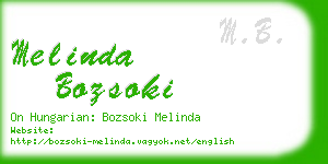 melinda bozsoki business card